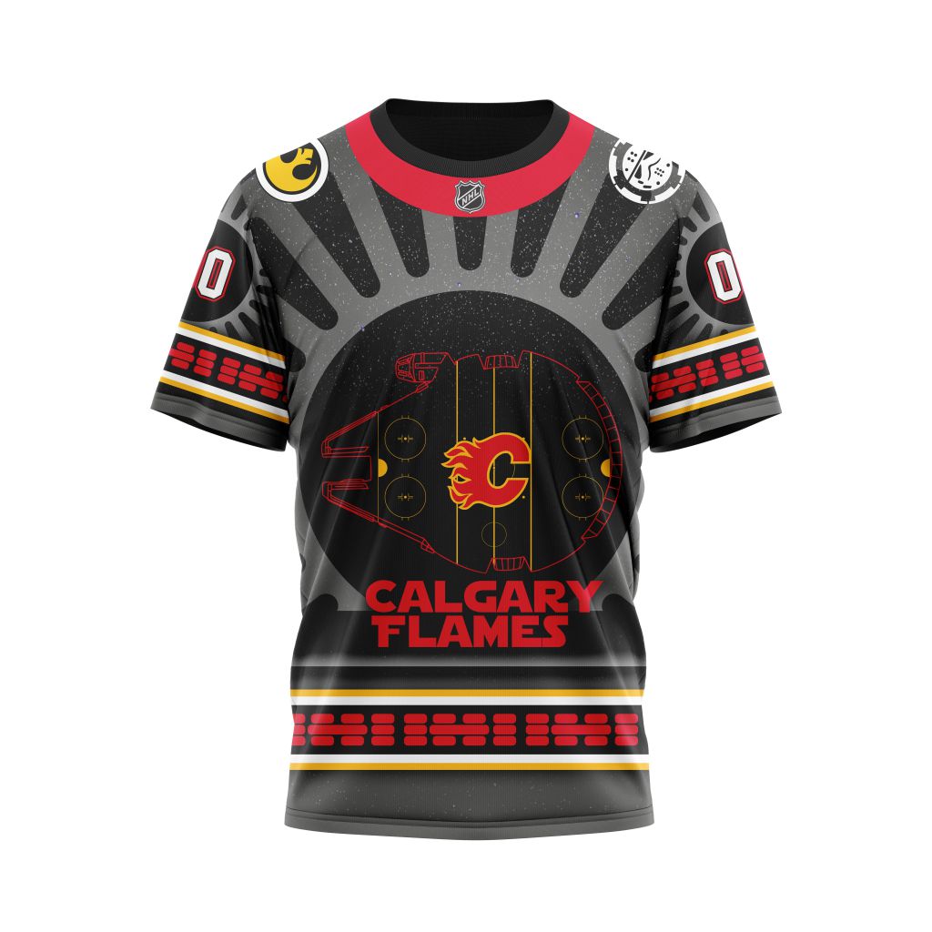 Calgary Flames Specialized Star Wars May The 4th Be With You Personalized Name And Number T-Shirt Oregontrailrvpk Shirt