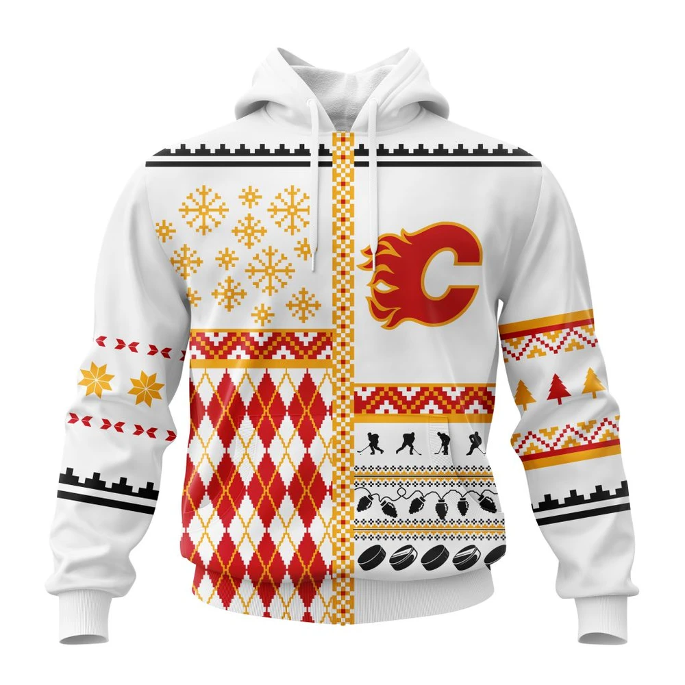 Calgary Flames Specialized Unisex Christmas Is Coming All Over Print Hoodie Style 61362