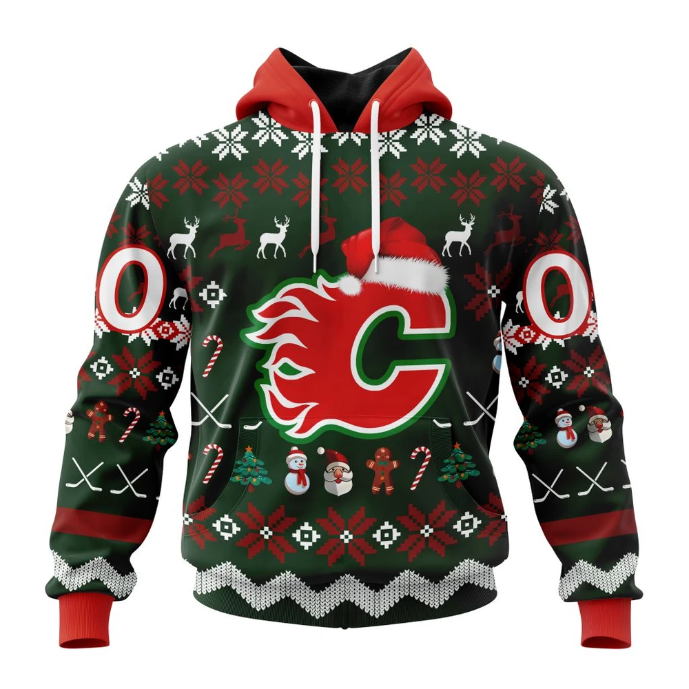 Calgary Flames Specialized Unisex Christmas Is Coming All Over Print Hoodie Style 88088