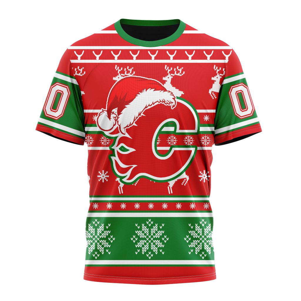 Calgary Flames Specialized Unisex Christmas Is Coming Personalized Name And Number T-Shirt Oregontrailrvpk Shirt