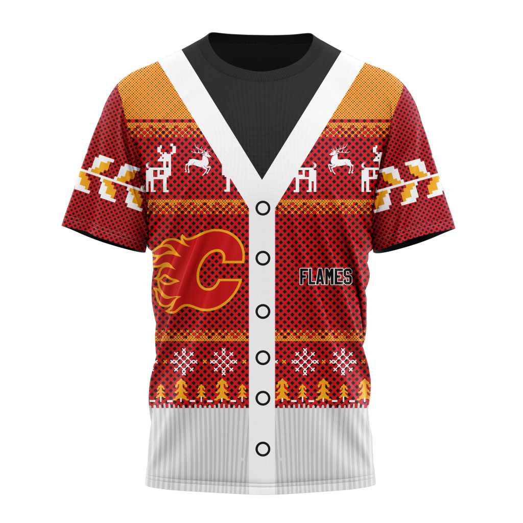 Calgary Flames Specialized Unisex Sweater For Chrismas Season Personalized Name And Number T-Shirt Oregontrailrvpk Shirt