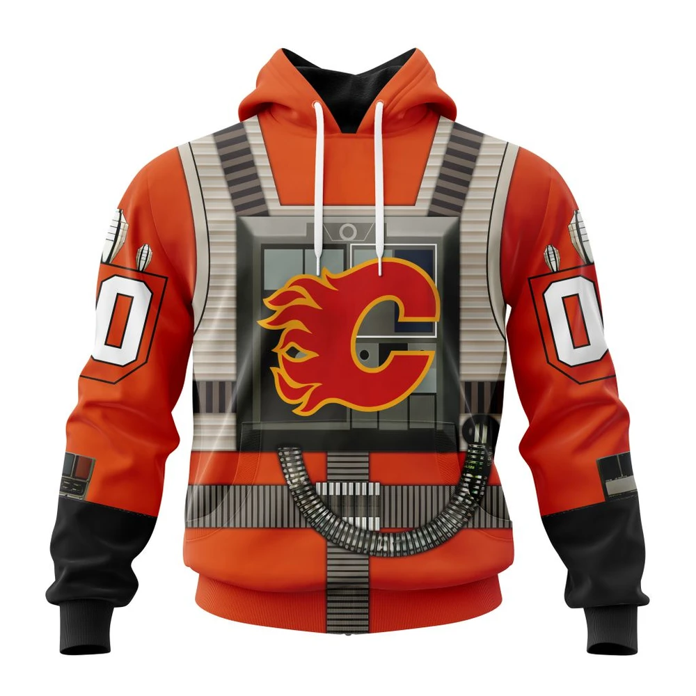 Calgary Flames Star Wars Rebel Pilot Design All Over Print Hoodie Style 35202