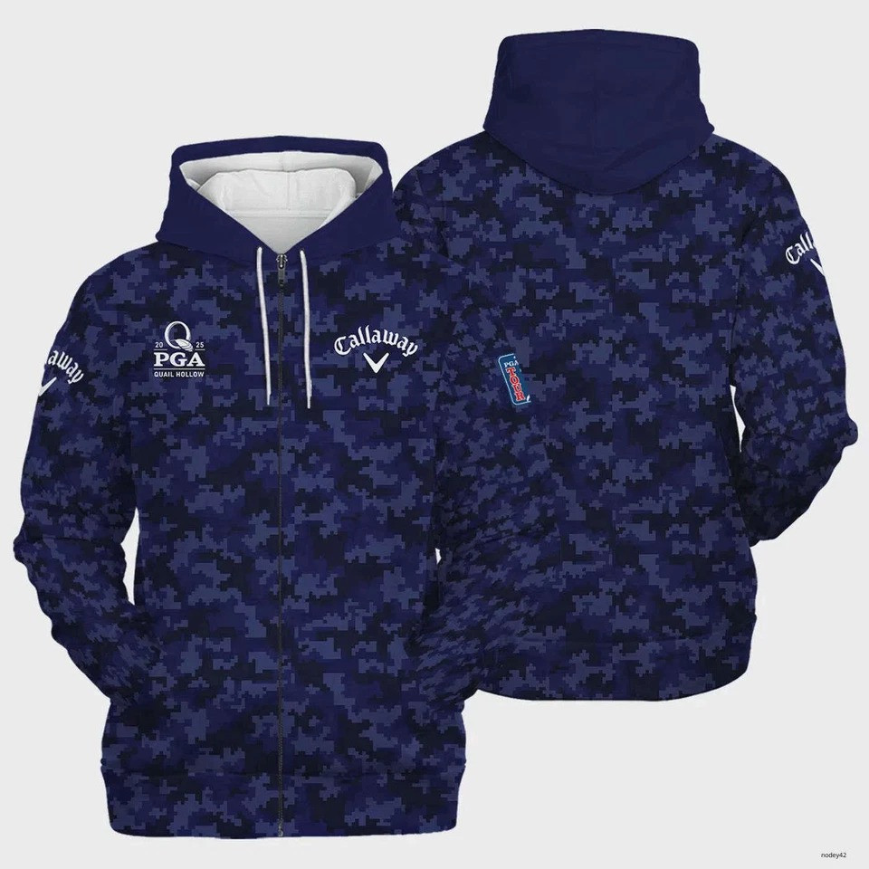 Callaway 2025 PGA Championship Golf Zip Hoodie Great Gifts For Golfers
