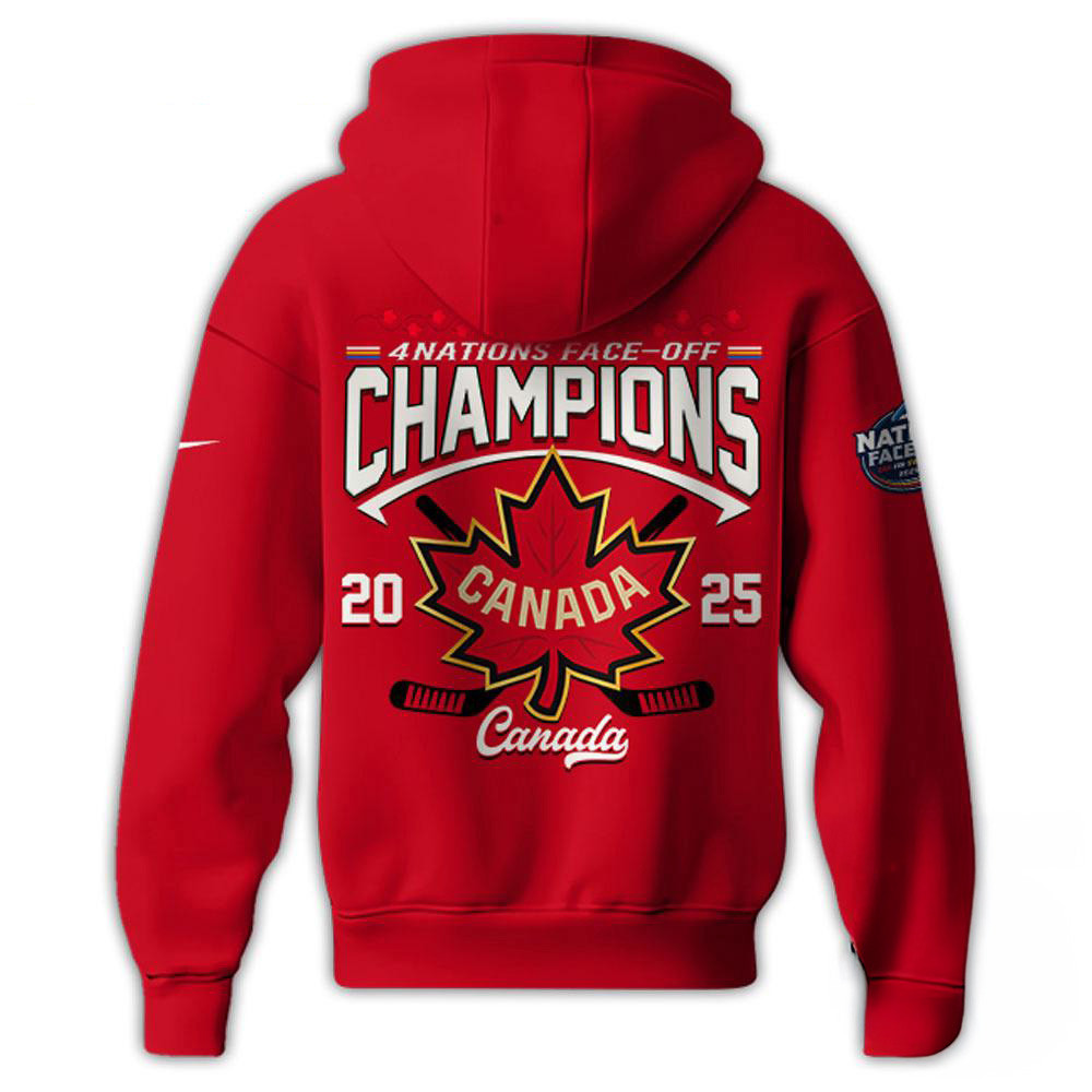 Canada Hockey 2025 4 Nations Face-Off Champions New Hoodie Best Gifts For Hockey Fan
