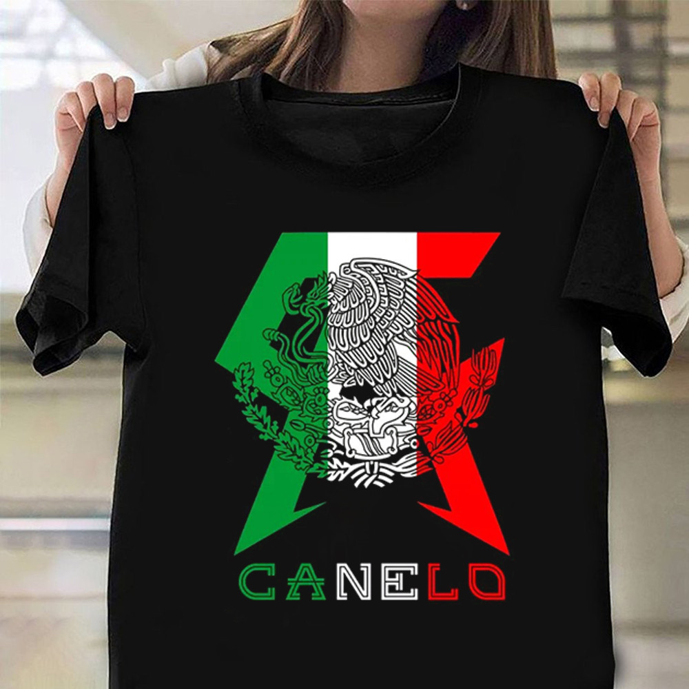 Canelo T-Shirt Mexico Flag Alvarez Boxing Gift For Boxing Fans Oregontrailrvpk Shirt