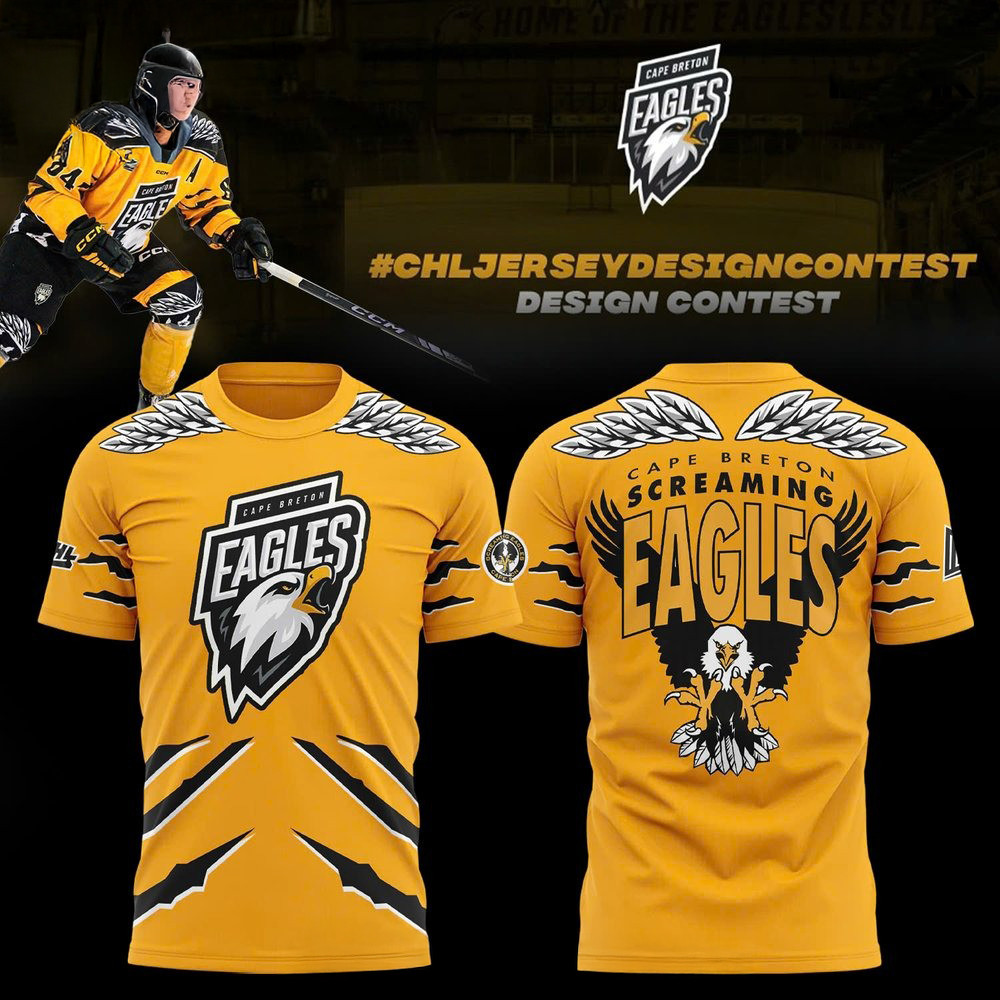 Cape Breton Eagles Screaming 2025 T-Shirt Cool Gifts For Hockey Fans Oregontrailrvpk Shirt