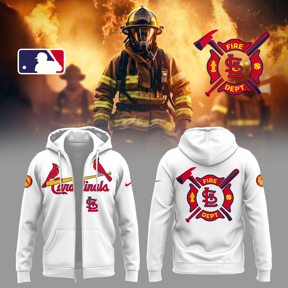 Cardinals x Firefighter Appreciation Night Zip-Hoodie Gift Ideas For Baseball Players