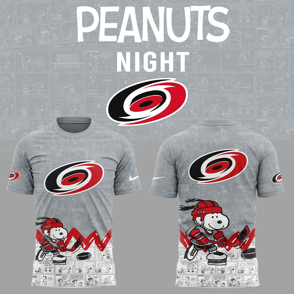 Carolina Hurricanes 75th Anniversary Of Peanuts T-Shirt Best Gifts For Basketball Lovers Oregontrailrvpk Shirt