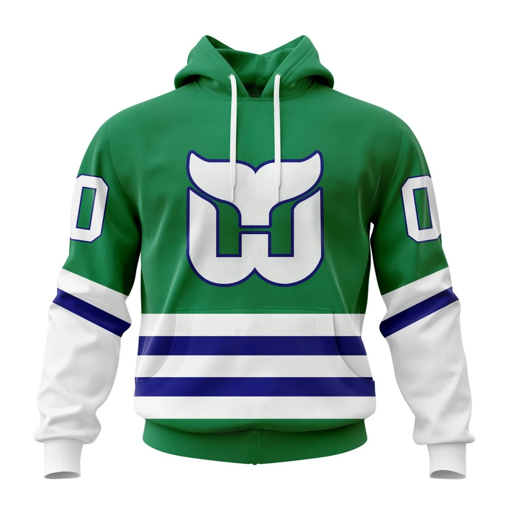 Carolina Hurricanes Hartford Whalers Kits All Over Print Hoodie Style 60491