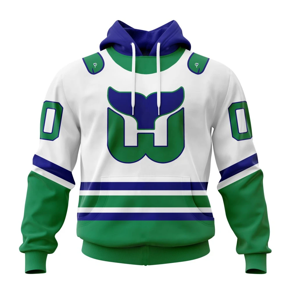 Carolina Hurricanes Personalize White Whalers Kits All Over Print Hoodie Style 11852