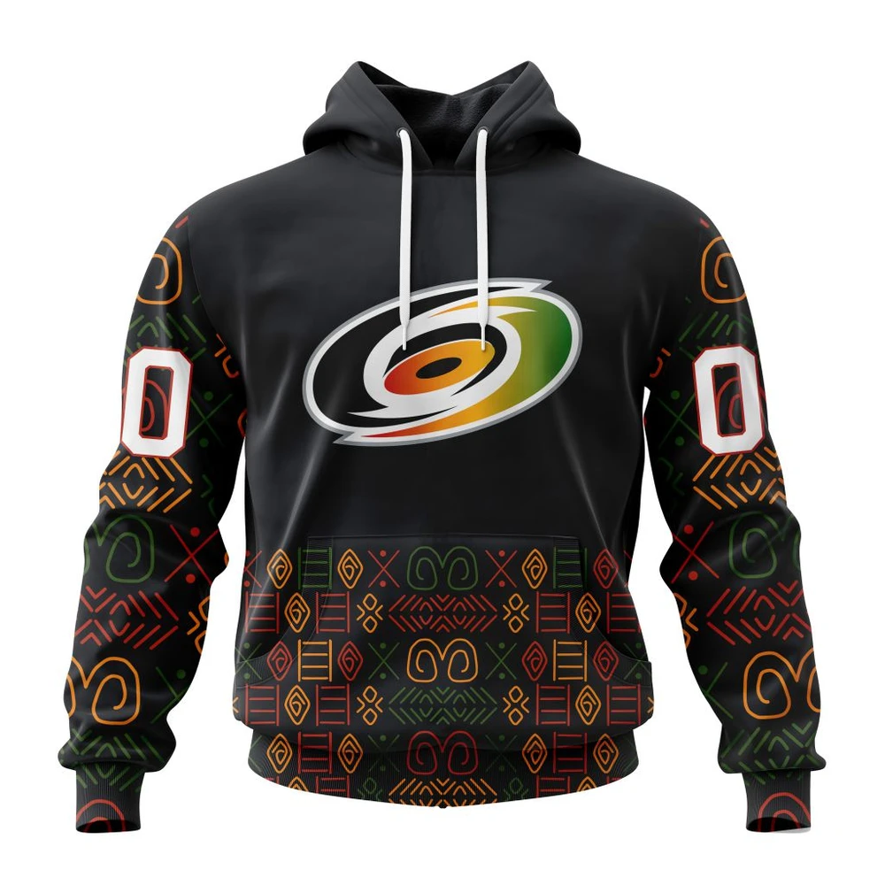 Carolina Hurricanes Special Design For Black History Month All Over Print Hoodie Style 17000
