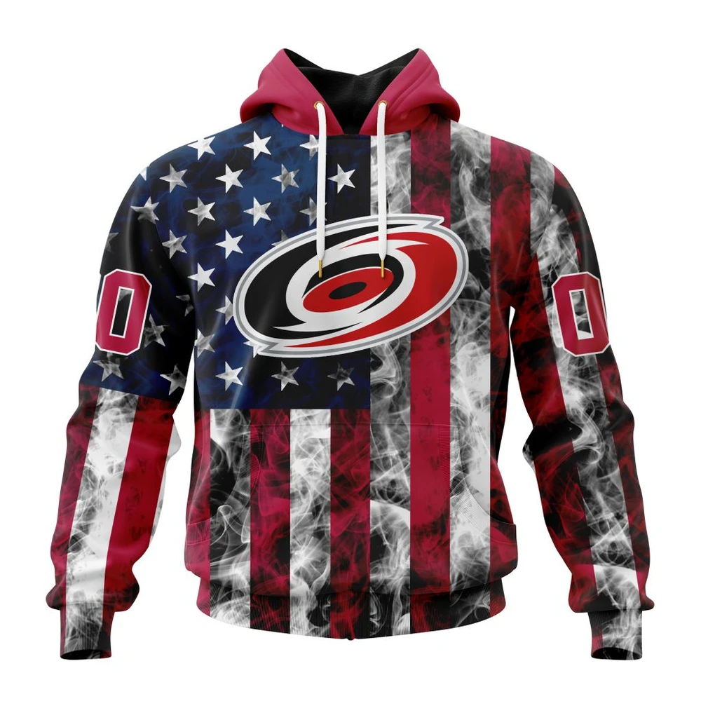 Carolina Hurricanes Special Design For Independence Day The Fourth Of July All Over Print Hoodie Style 53978