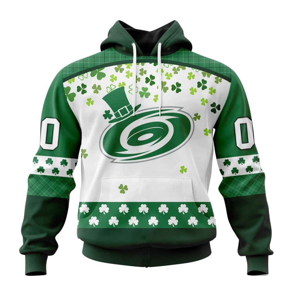 Carolina Hurricanes Special Design For St. Patrick Day All Over Print Hoodie Style 30496