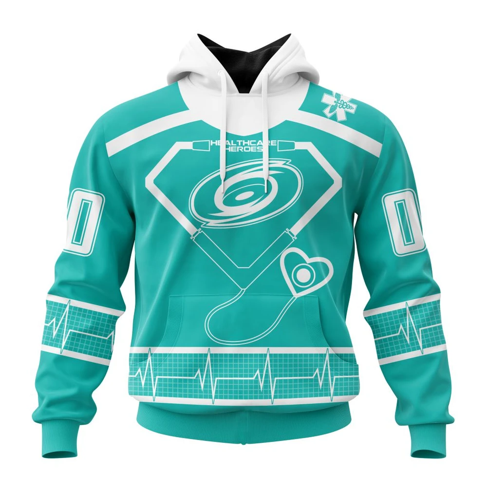 Carolina Hurricanes Special Design Honoring Healthcare Heroes All Over Print Hoodie Style 83209