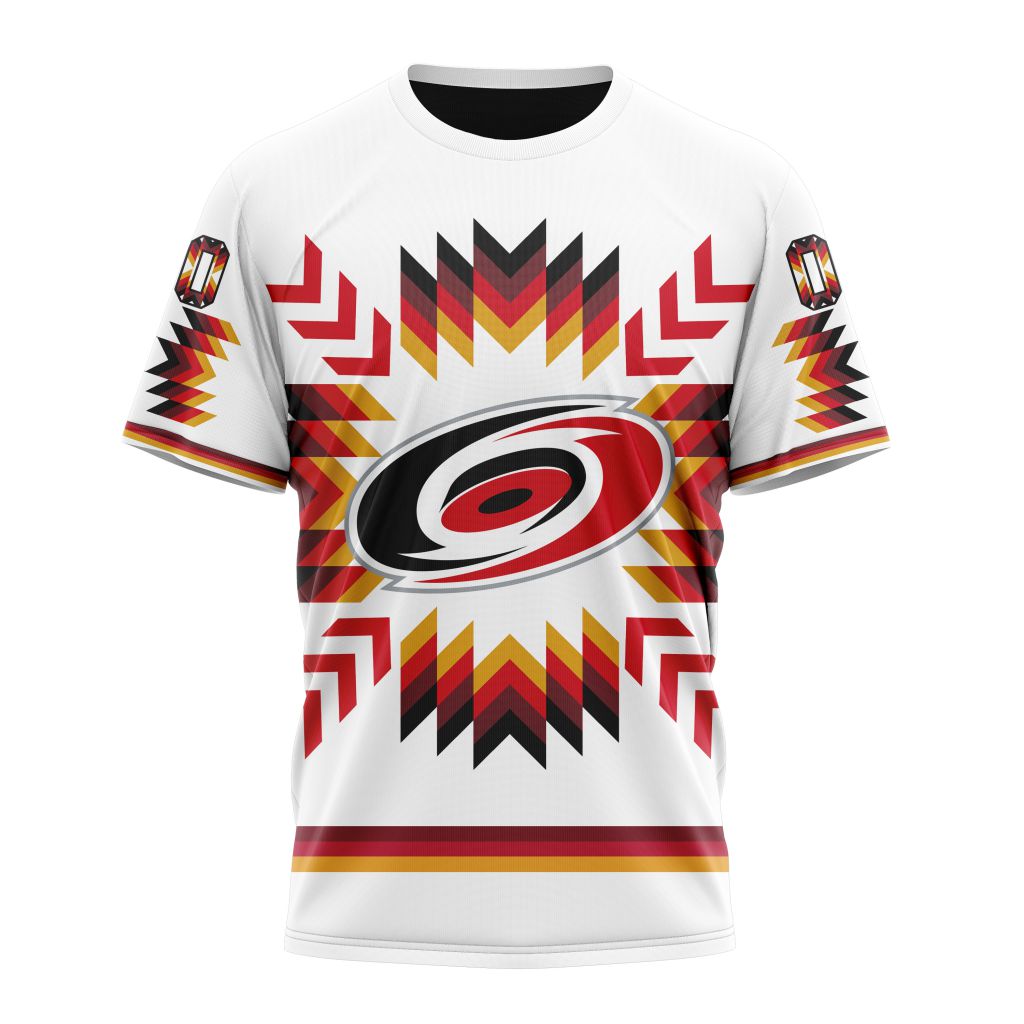 Carolina Hurricanes Special Design With Native Pattern Personalized Name And Number T-Shirt Oregontrailrvpk Shirt