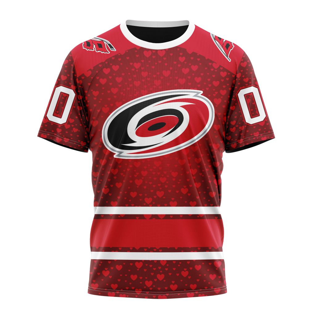 Carolina Hurricanes Special Gift For Valentines Day 01 Personalized Name And Number T-Shirt Oregontrailrvpk Shirt