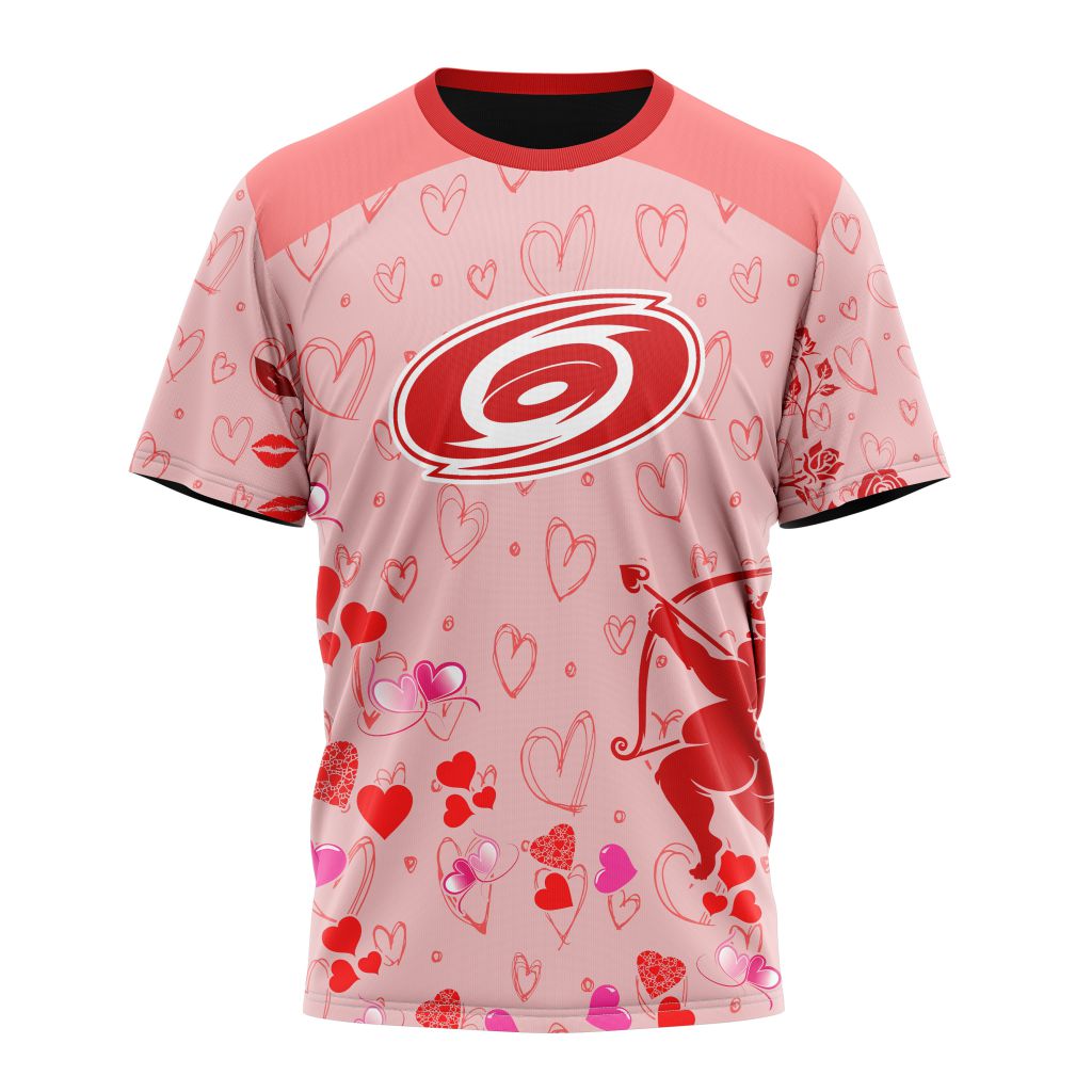 Carolina Hurricanes Special Gift For Valentines Day 02 Personalized Name And Number T-Shirt Oregontrailrvpk Shirt