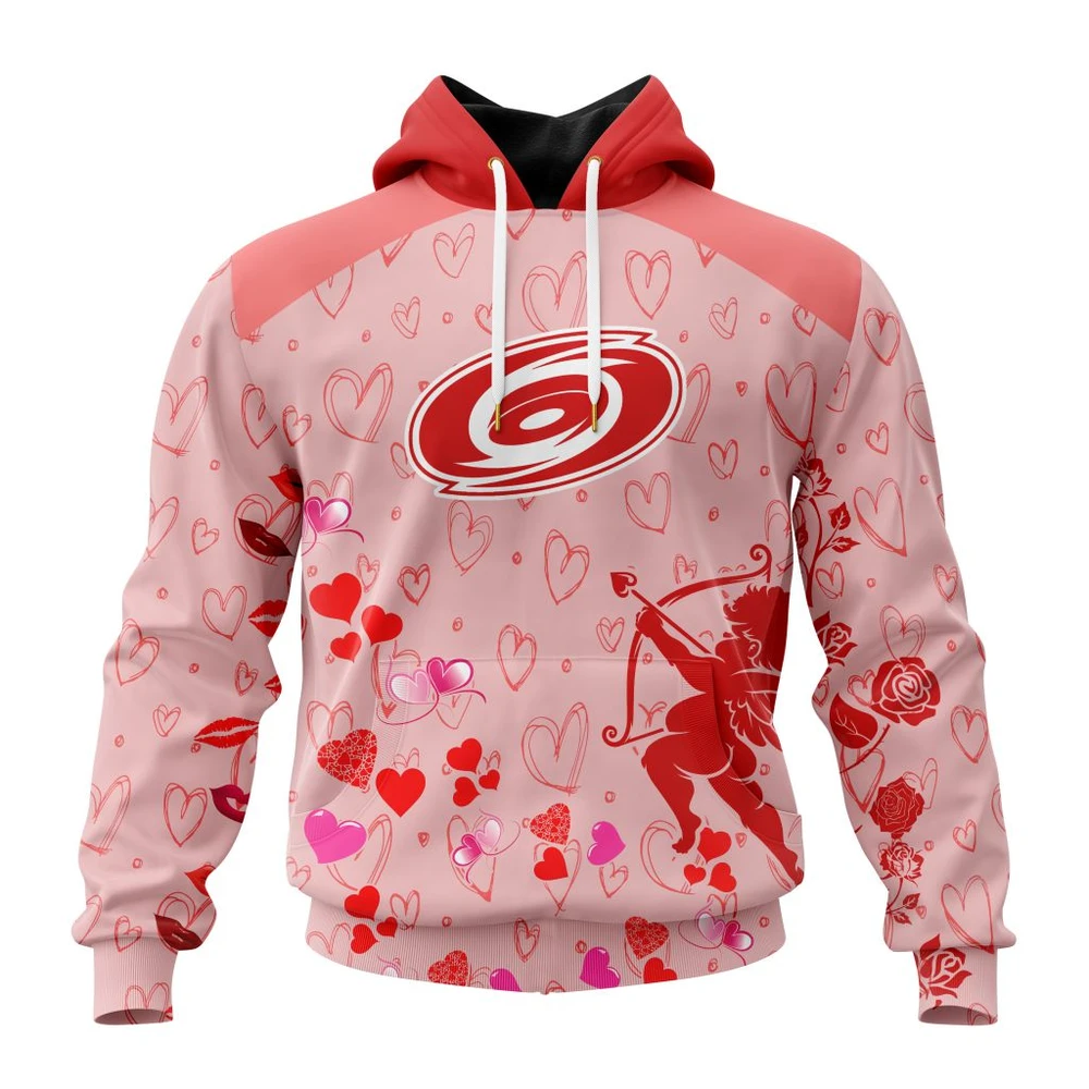 Carolina Hurricanes Special Gift For Valentines Day All Over Print Hoodie Style 32034