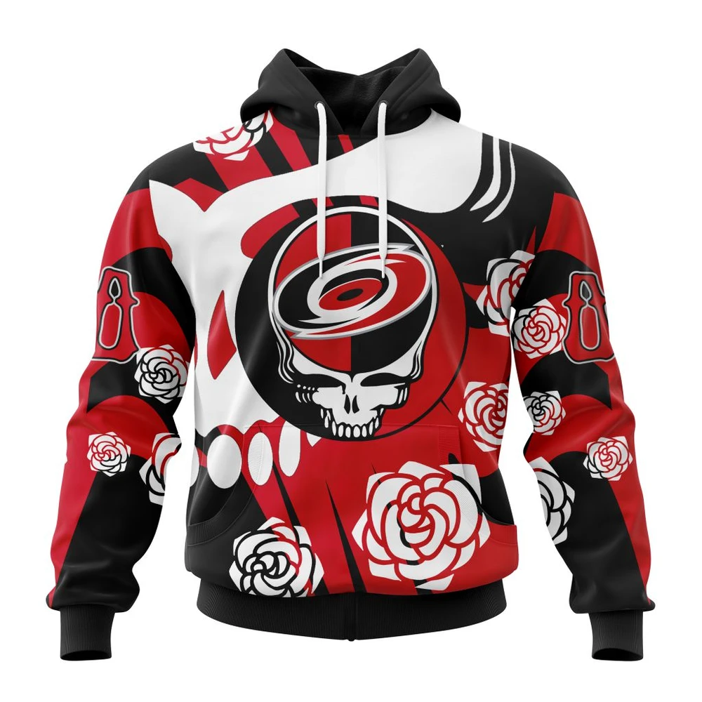 Carolina Hurricanes Special Grateful Dead Design All Over Print Hoodie Style 22048