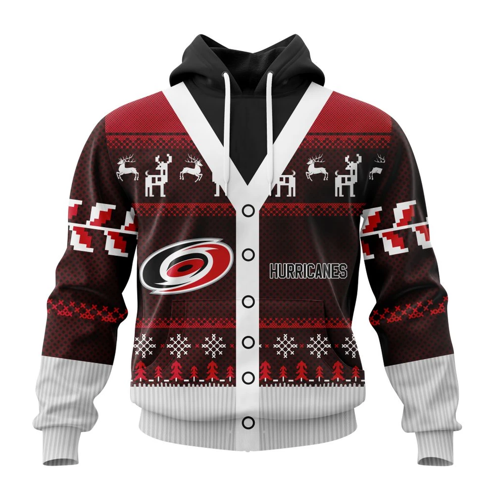 Carolina Hurricanes Specialized Chrismas Season All Over Print Hoodie Style 39089