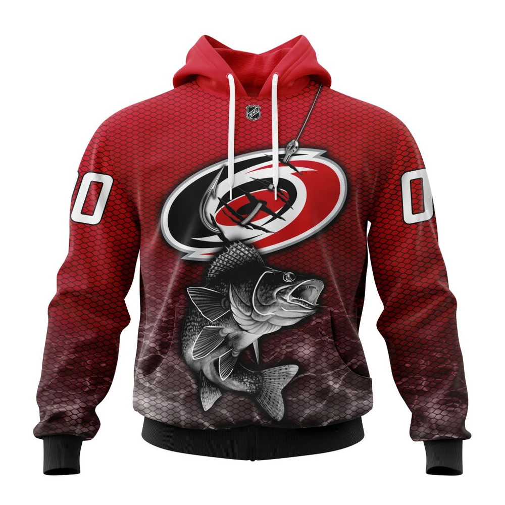 Carolina Hurricanes Specialized Fishing All Over Print Hoodie Style 57918
