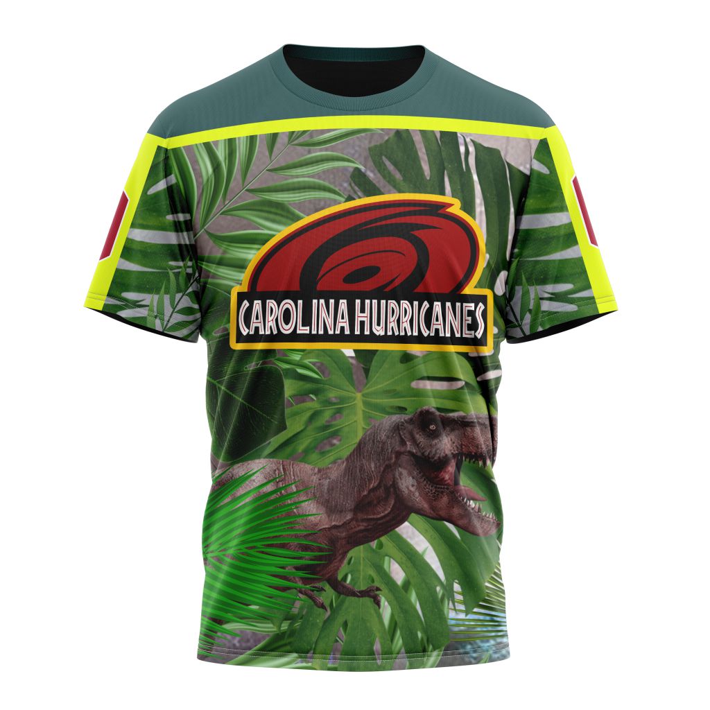 Carolina Hurricanes Specialized Jersey Hockey For Jurassic World Personalized Name And Number T-Shirt Oregontrailrvpk Shirt