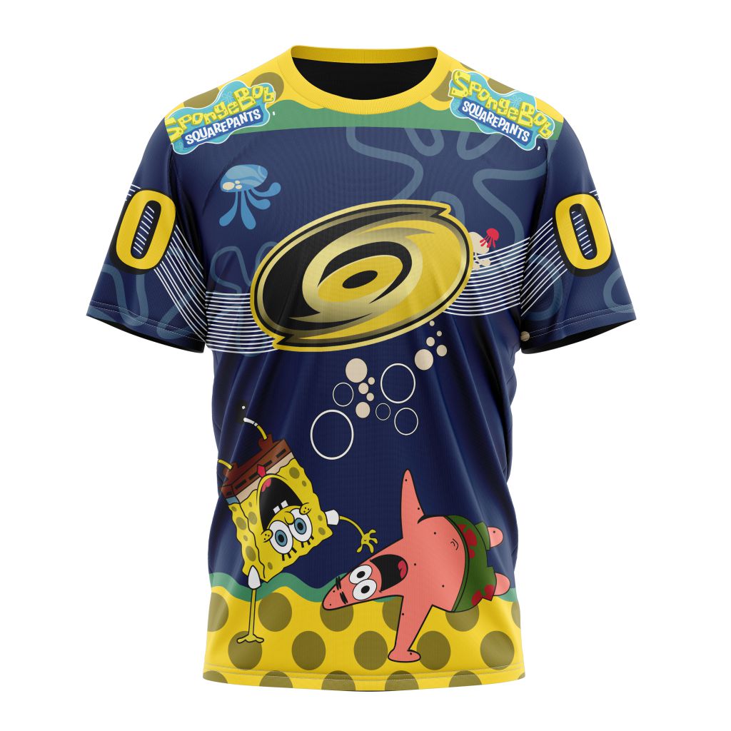 Carolina Hurricanes Specialized Jersey With SpongeBob Personalized Name And Number T-Shirt Oregontrailrvpk Shirt