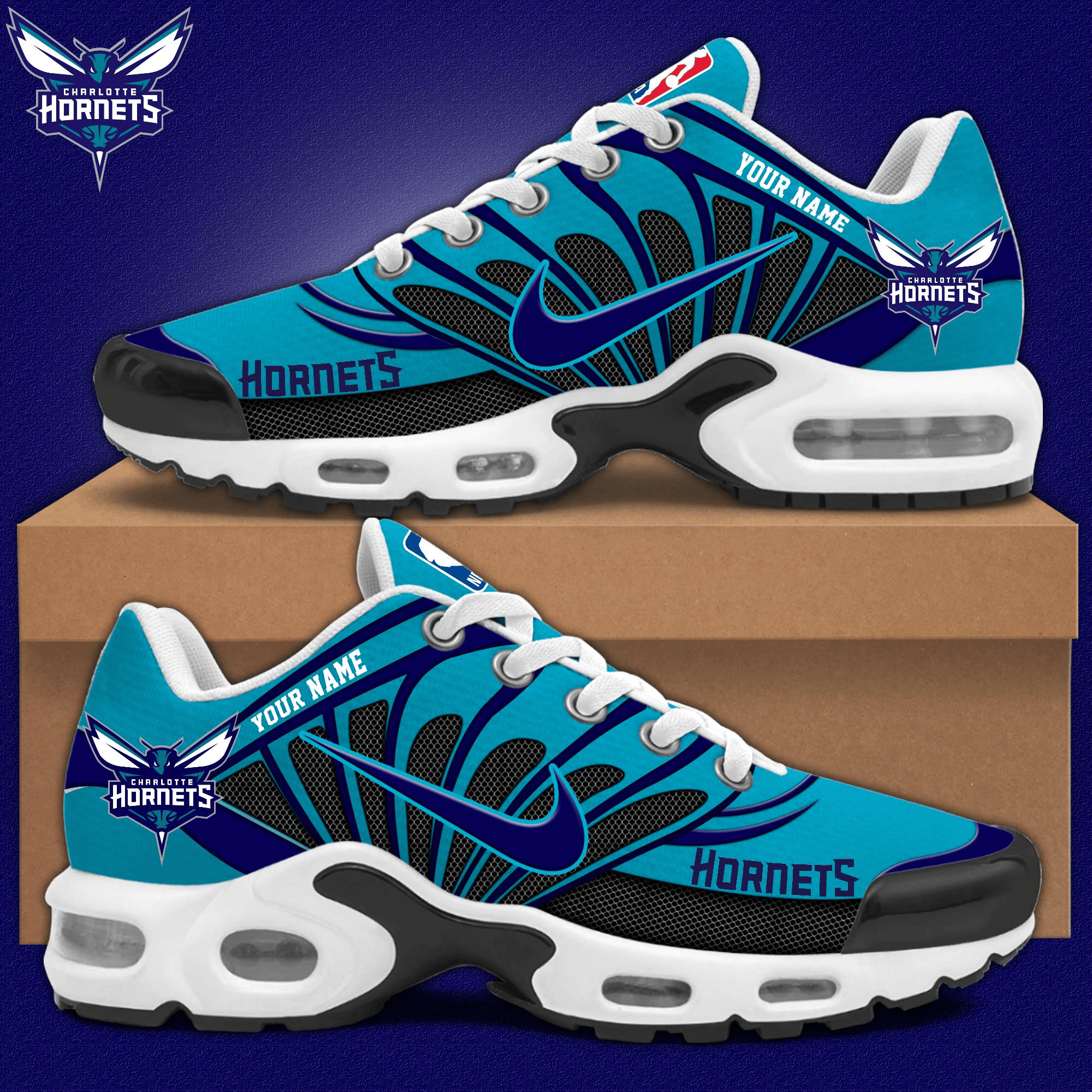 Charlotte Hornets Air Max Plus Shoes Sneakers For Men And Women