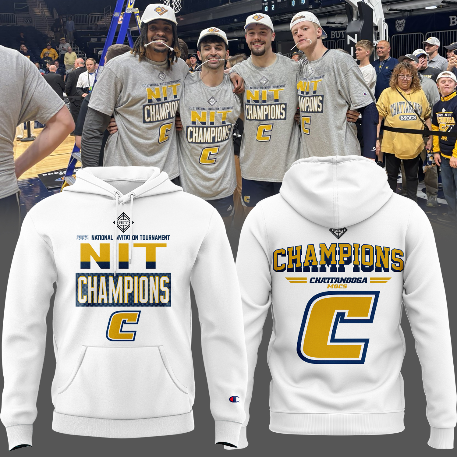 Chattanooga Basketball X 2025 Nit Champions Hoodie Best Gifts For Basketball Teammate