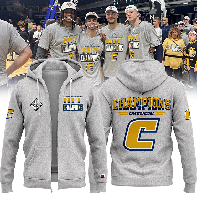 Chattanooga Basketball X 2025 Nit Champions Zip Hoodie Best Basketball Gifts