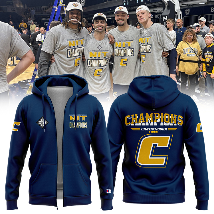 Chattanooga Basketball X 2025 Nit Champions Zip Hoodie Best Presents For Basketball Players