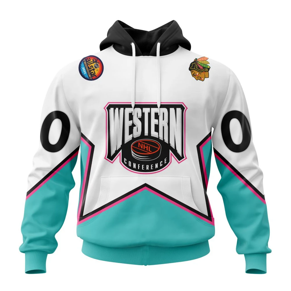 Chicago Blackhawks All-Star Western Conference All Over Print Hoodie Style 83671