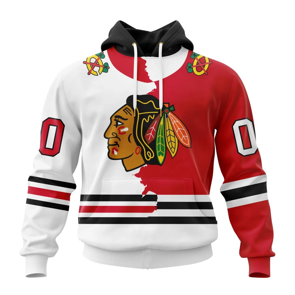 Chicago Blackhawks Personalize Home Mix Away Kits All Over Print Hoodie Style 74693