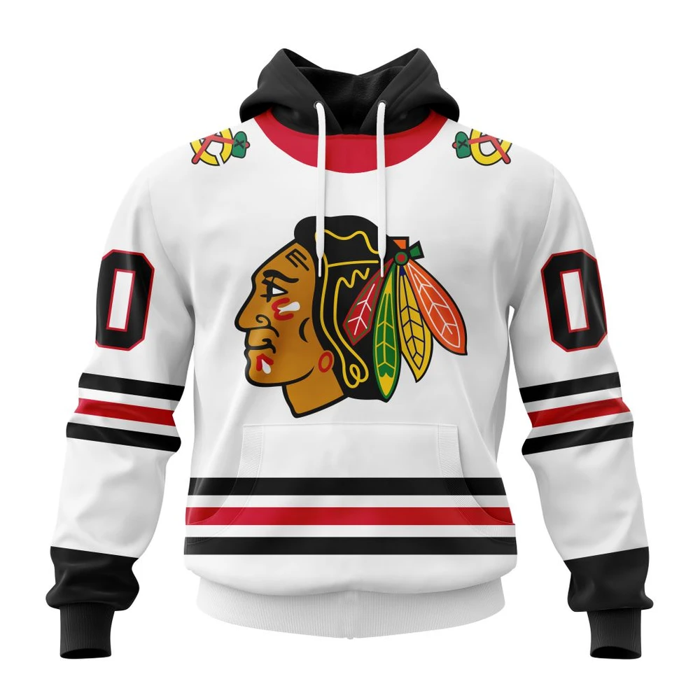 Chicago Blackhawks Personalized Away Kits All Over Print Hoodie Style 15075