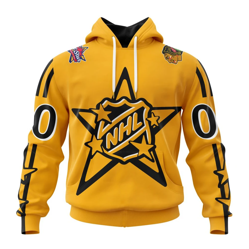 Chicago Blackhawks Personalized NHL All-Star Game All Over Print Hoodie Style 36362
