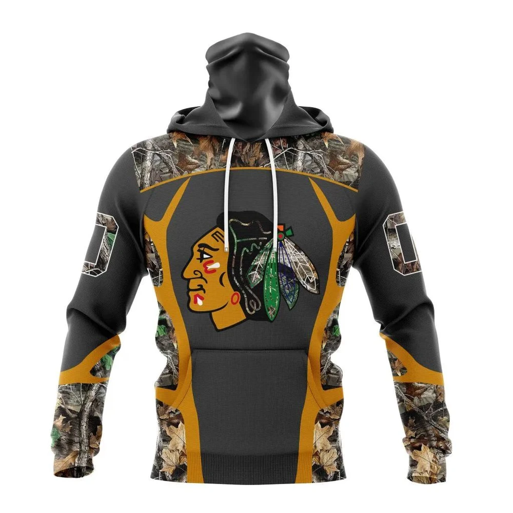 Chicago Blackhawks Special Camo Hunting Design All Over Print Hoodie Style 23748
