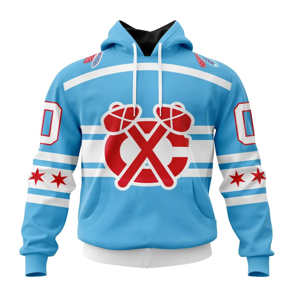 Chicago Blackhawks Special City Connect Design All Over Print Hoodie Style 47790