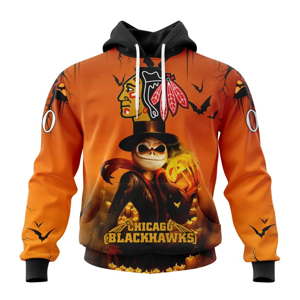 Chicago Blackhawks Special Halloween Concepts All Over Print Hoodie Style 49082