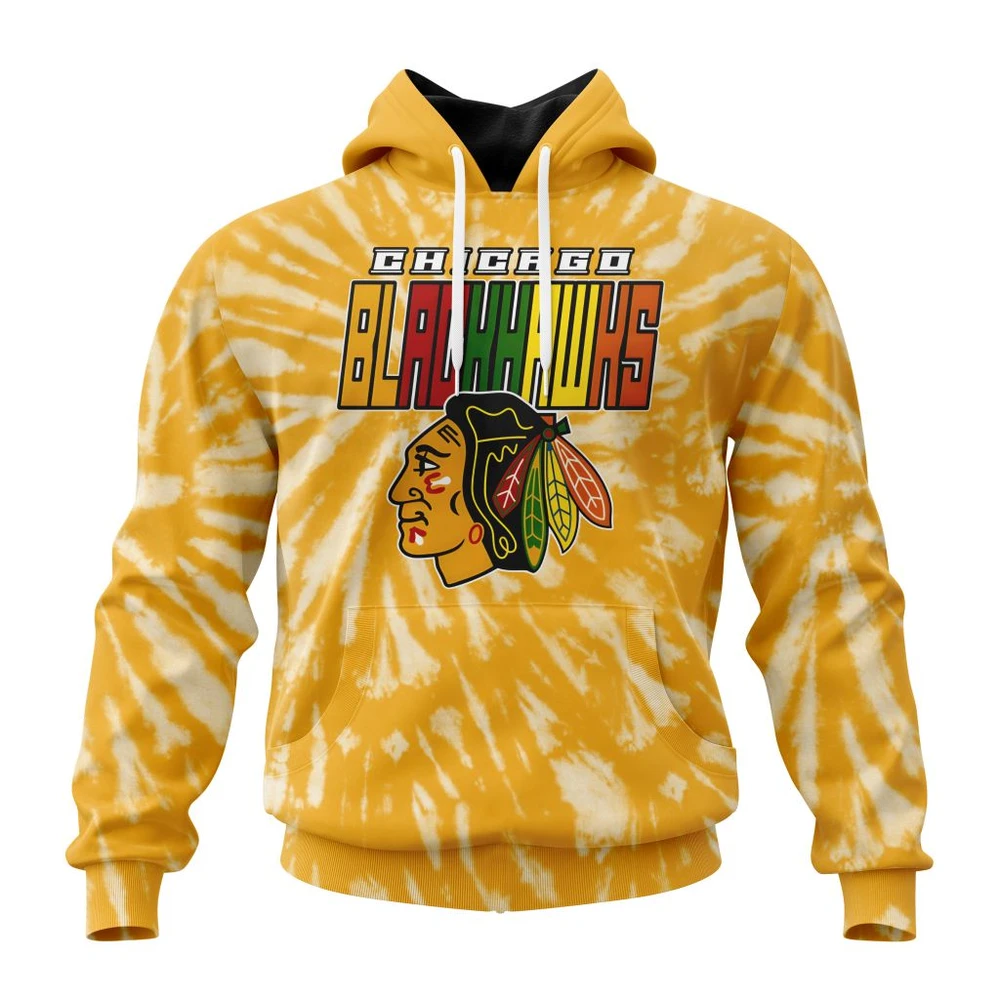 Chicago Blackhawks Special Retro Vintage Tie Dye All Over Print Hoodie Style 66751