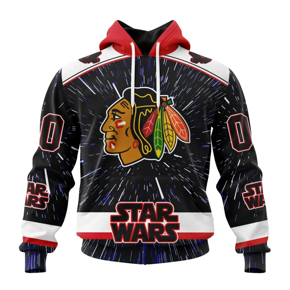 Chicago Blackhawks Special Star Wars Design All Over Print Hoodie Style 57158