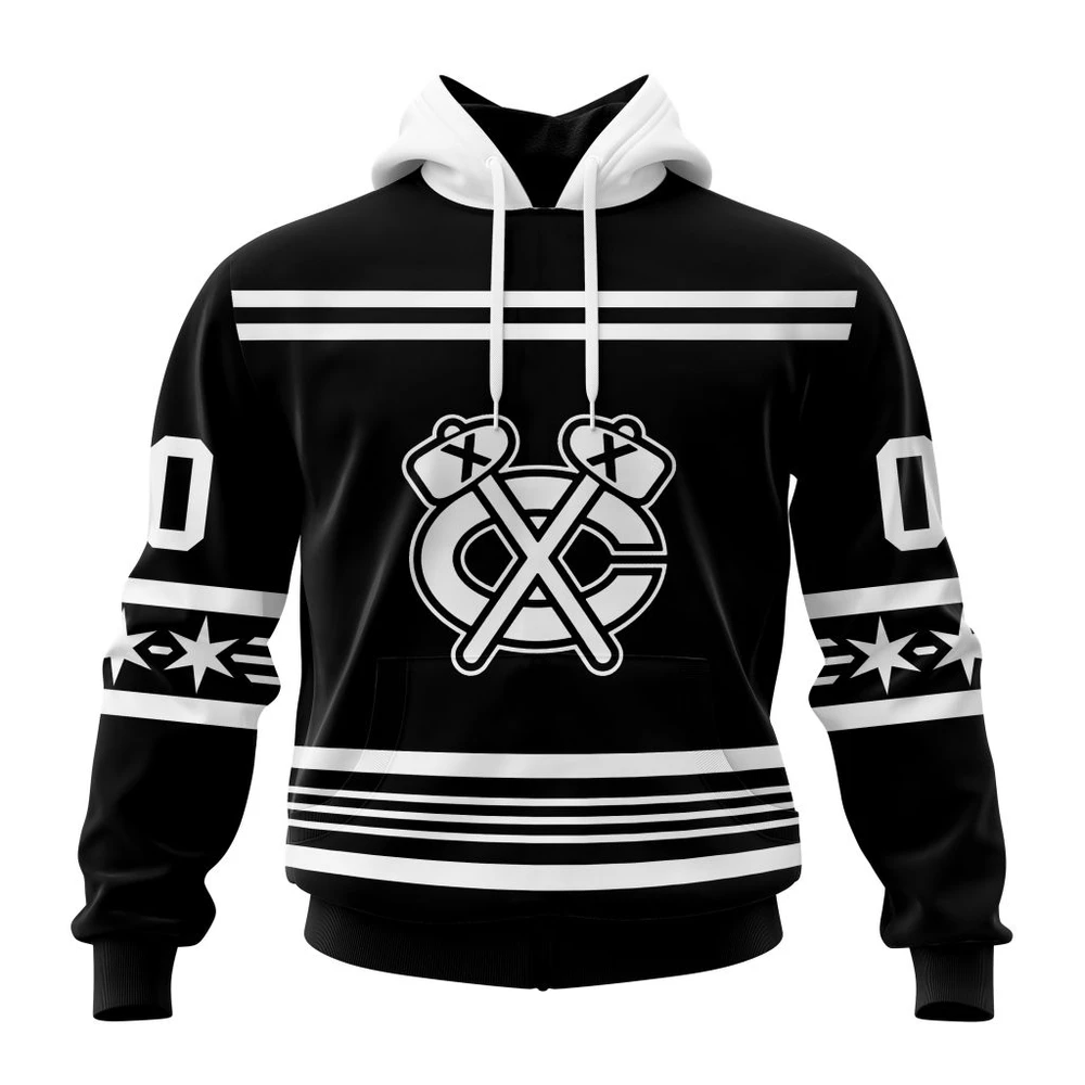 Chicago Blackhawks Special Two-Tone Design All Over Print Hoodie Style 13143