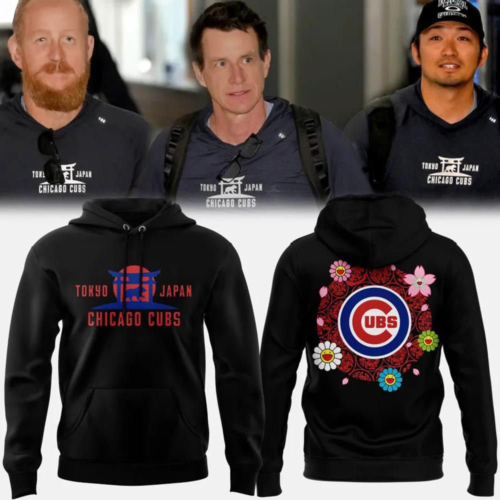 Chicago Cubs 2025 MLB World Tour Tokyo Series New Hoodie Basketball