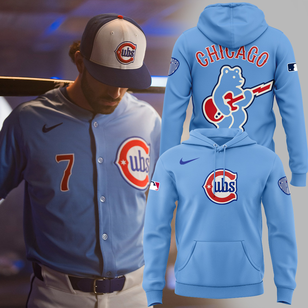 Chicago Cubs Baby Blue 2nd Alternate Hoodie