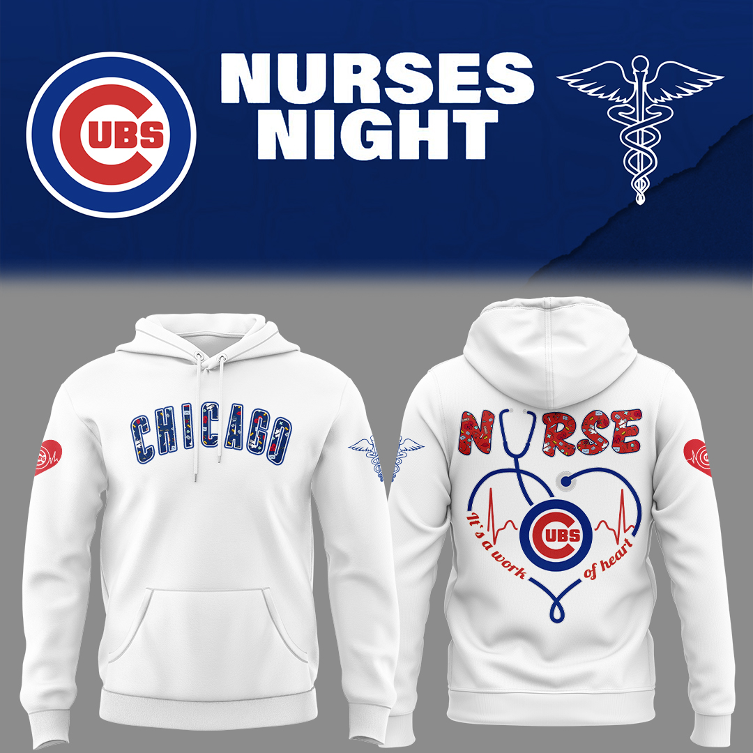 Chicago Cubs Baseball Nurses Night Hoodie Gift Ideas For Baseball Players