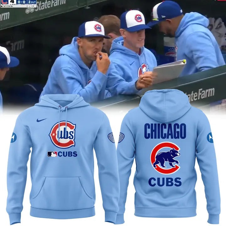 Chicago Cubs Light Blue 2nd Alternate Replica 2.0 Hoodie Best