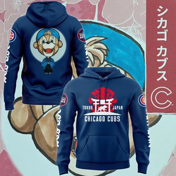 Chicago Cubs Tokyo Japan Series Hoodie MLB World Tour Tokyo Series 2025