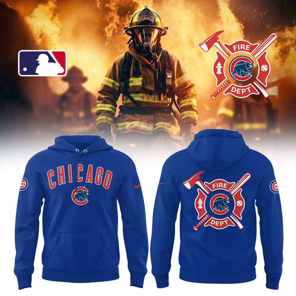 Chicago Cubs x Firefighter Appreciation Night Hoodie Baseball Coach Gift Ideas