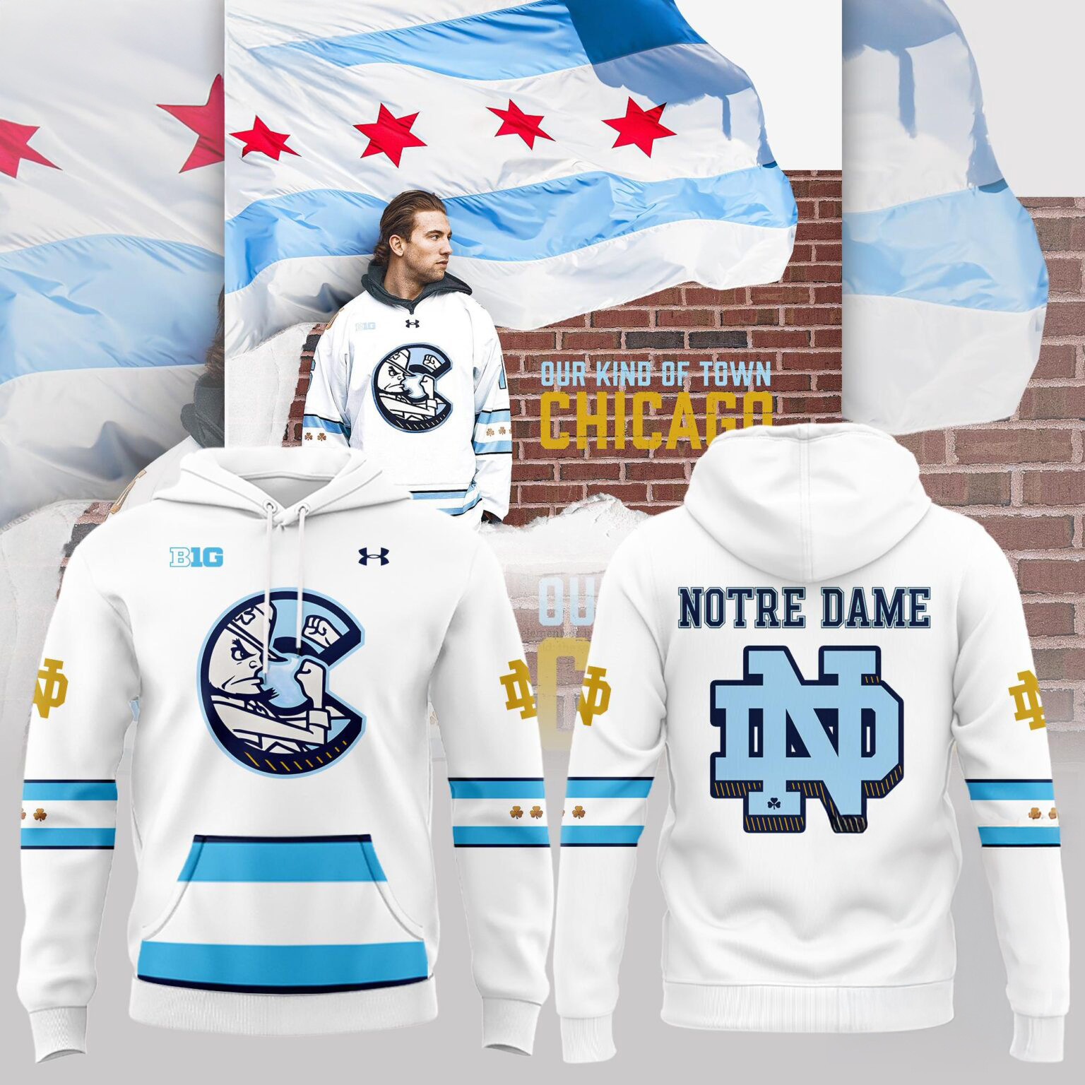 Chicago Cubs x North Carolina Tar Heels Hockey Hoodie Presents For Hockey Lovers