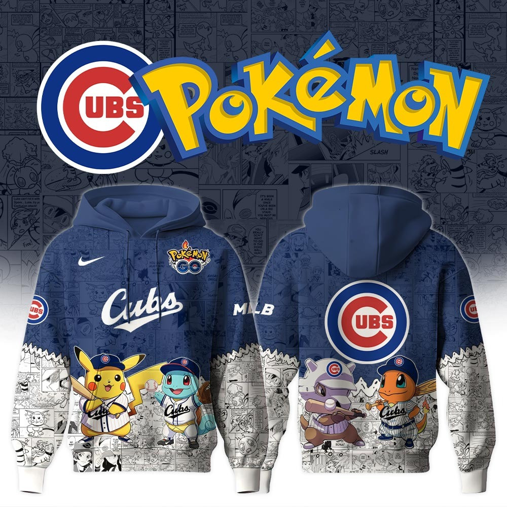 Chicago Cubs X Pok mon Go Hoodie MLB Merch Cute Best Fans