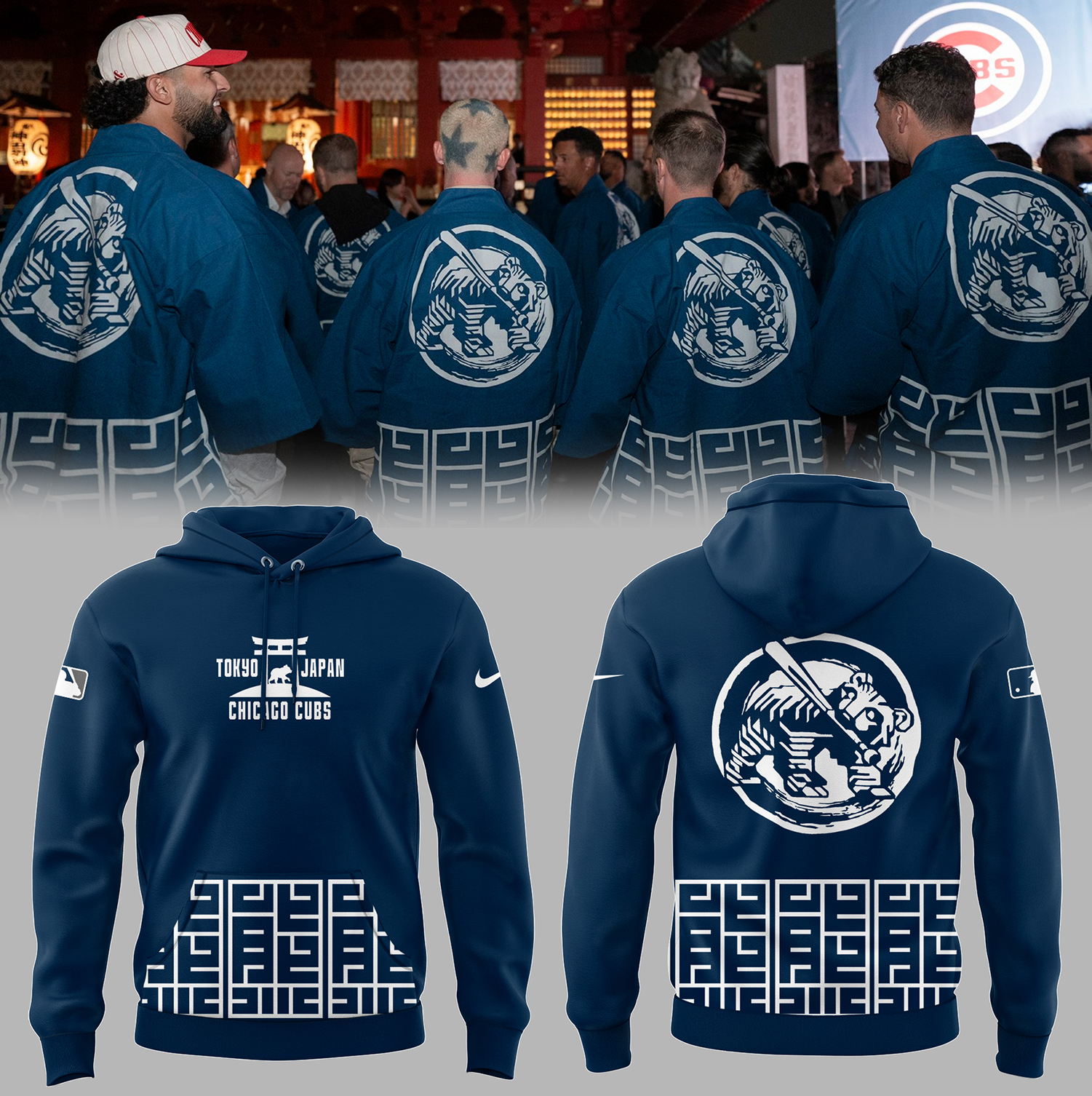 Chicago Cubs x Tokyo Series Hoodie Baseball Coach Gift Ideas